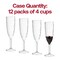 Crystal Disposable Plastic Champagne Flutes - 8 oz. (48 Glasses)